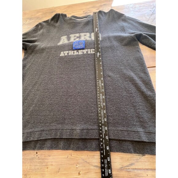 VTG Aeropostale Thermal Long Sleeve T-Shirt Mens L Gray  Graphic Print Y2K - Picture 6 of 6